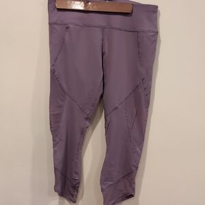 Active Life Purple Leggings with Tapered Fit and Elastic Waistband